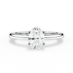 Brianna Oval Cut Lab Grown Diamond 14Kt White Gold Engagement Ring