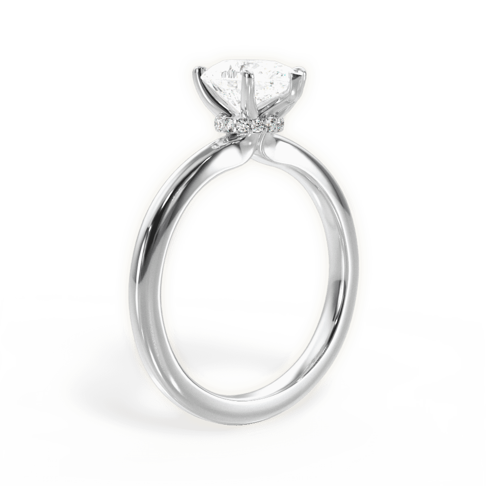 Cara Pear Cut Lab Grown Diamond 14Kt White Gold Engagement Ring - View 2