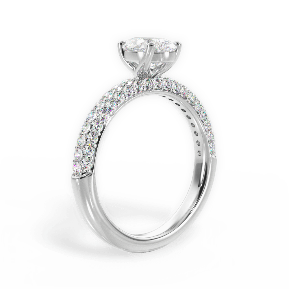 Kylie Pear Cut Lab Grown Diamond 14Kt White Gold Engagement Ring - View 4