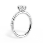 Elsie Pear Cut Lab Grown Diamond Platinum Engagement Ring - View 2