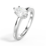 Brianna Pear Cut Lab Grown Diamond 18Kt White Gold Engagement Ring - View 3