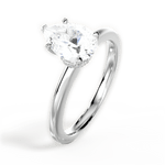 Cara Pear Cut Lab Grown Diamond Platinum Engagement Ring - View 4