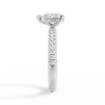 Kylie Pear Cut Lab Grown Diamond Platinum Engagement Ring - View 3