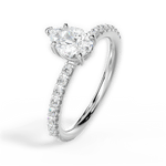 Elsie Pear Cut Lab Grown Diamond 14Kt White Gold Engagement Ring - View 4