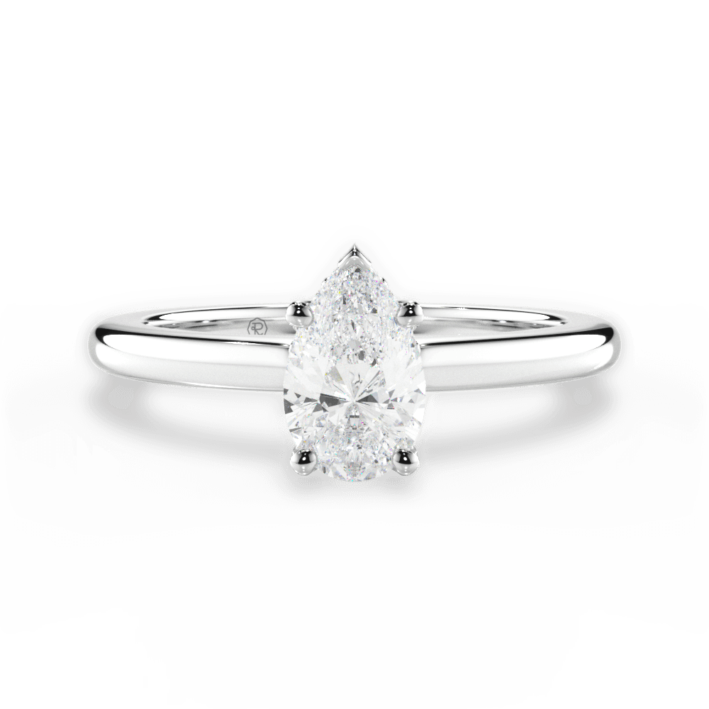 Brianna Pear Cut Lab Grown Diamond 14Kt White Gold Engagement Ring
