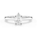Brianna Pear Cut Lab Grown Diamond 14Kt White Gold Engagement Ring