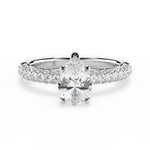 Kylie Pear Cut Lab Grown Diamond 18Kt White Gold Engagement Ring