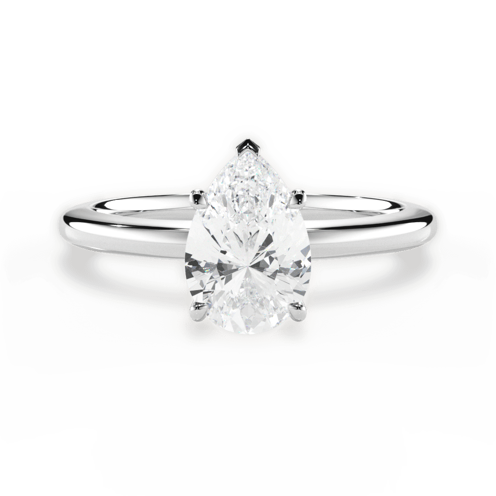Cara Pear Cut Lab Grown Diamond Platinum Engagement Ring