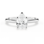 Cara Pear Cut Lab Grown Diamond Platinum Engagement Ring