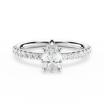 Elsie Pear Cut Lab Grown Diamond 18Kt White Gold Engagement Ring