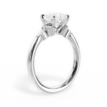 Cynthia Princess Cut Lab Grown Diamond 18Kt White Gold Engagement Ring - View 4