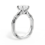 Claire Princess Cut Lab Grown Diamond Platinum Engagement Ring - View 3