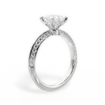Gail Princess Cut Lab Grown Diamond 18Kt White Gold Engagement Ring - View 4