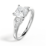 Cecilia Princess Cut Lab Grown Diamond 14Kt White Gold Engagement Ring - View 3