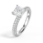 Kylie Princess Cut Lab Grown Diamond Platinum Engagement Ring - View 3