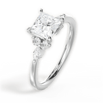 Cynthia Princess Cut Lab Grown Diamond Platinum Engagement Ring - View 2