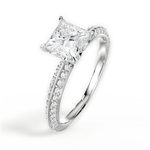 Gail Princess Cut Lab Grown Diamond Platinum Engagement Ring - View 3