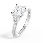 Celeste Princess Cut Lab Grown Diamond 14Kt White Gold Engagement Ring - View 3