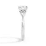 Cynthia Princess Cut Lab Grown Diamond Platinum Engagement Ring - View 3
