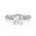 Gail Princess Cut Lab Grown Diamond 14Kt White Gold Engagement Ring