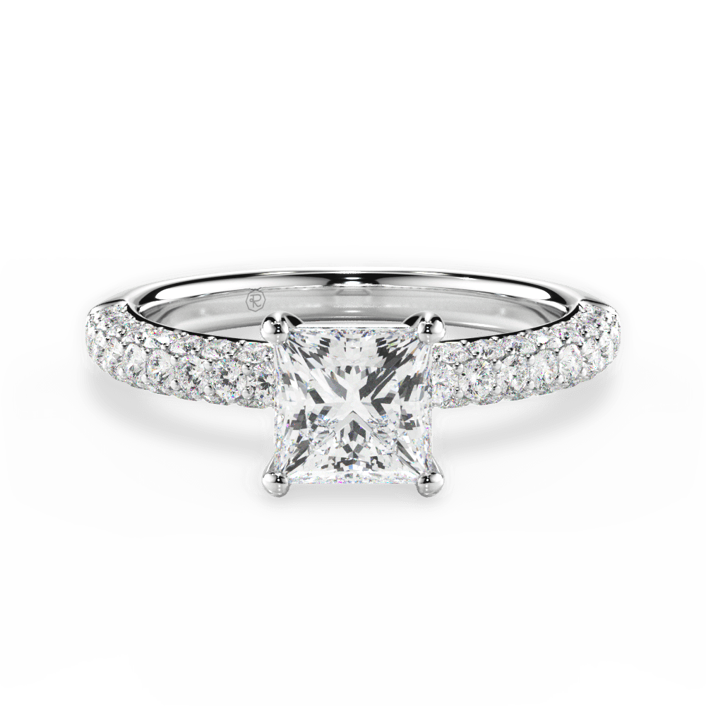 Kylie Princess Cut Lab Grown Diamond Platinum Engagement Ring
