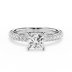 Kylie Princess Cut Lab Grown Diamond Platinum Engagement Ring