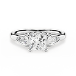 Cecilia Princess Cut Lab Grown Diamond 14Kt White Gold Engagement Ring
