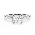 Cynthia Princess Cut Lab Grown Diamond 14Kt White Gold Engagement Ring