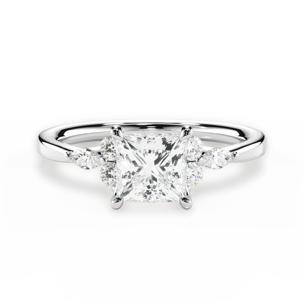 Cynthia Princess Cut Lab Grown Diamond Platinum Engagement Ring