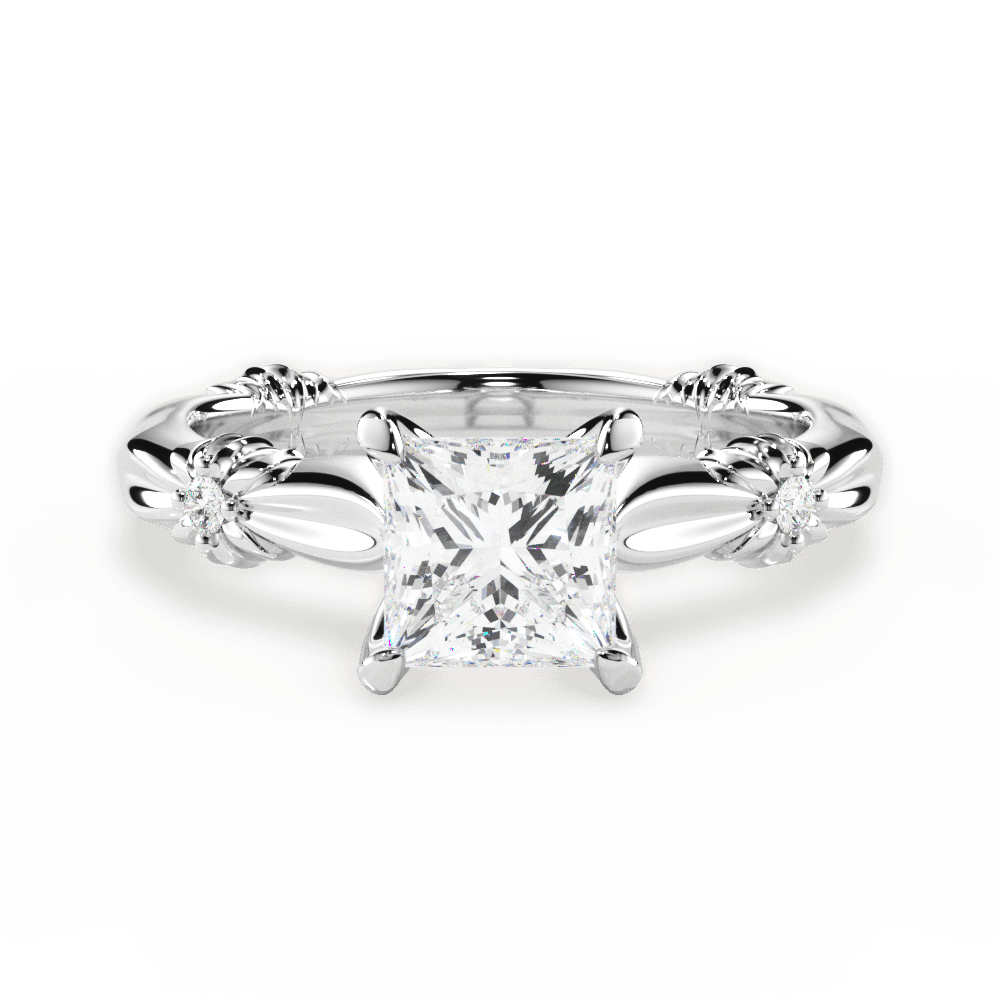 Claire Princess Cut Lab Grown Diamond Platinum Engagement Ring
