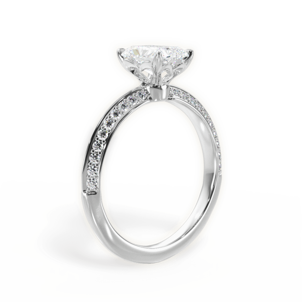 Gail Radiant Cut Lab Grown Diamond 14Kt White Gold Engagement Ring - View 4