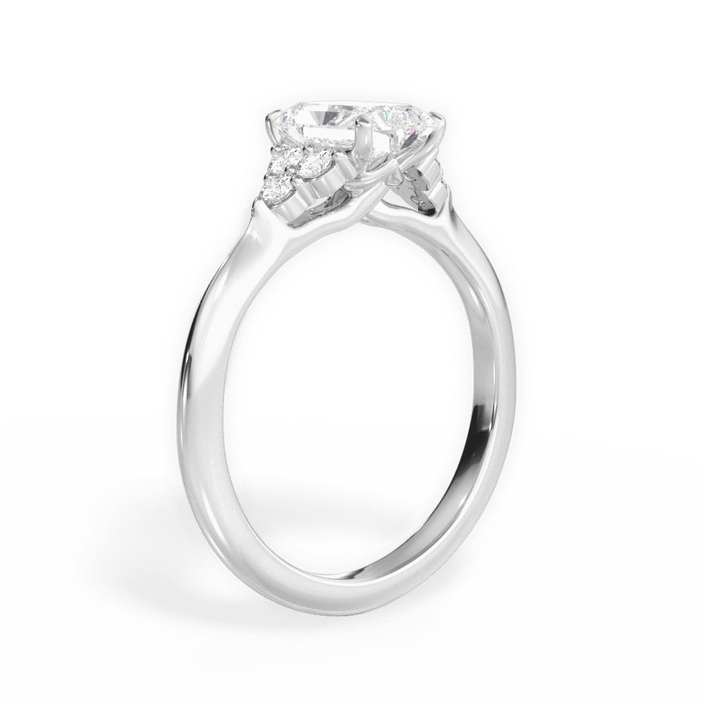 Celeste Radiant Cut Lab Grown Diamond 14Kt White Gold Engagement Ring - View 4