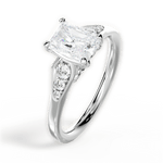 Cecilia Radiant Cut Lab Grown Diamond Platinum Engagement Ring - View 4