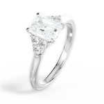 Celeste Radiant Cut Lab Grown Diamond 18Kt White Gold Engagement Ring - View 3