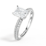 Gail Radiant Cut Lab Grown Diamond 14Kt White Gold Engagement Ring - View 2