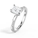 Bonnie Radiant Cut Lab Grown Diamond Platinum Engagement Ring - View 3