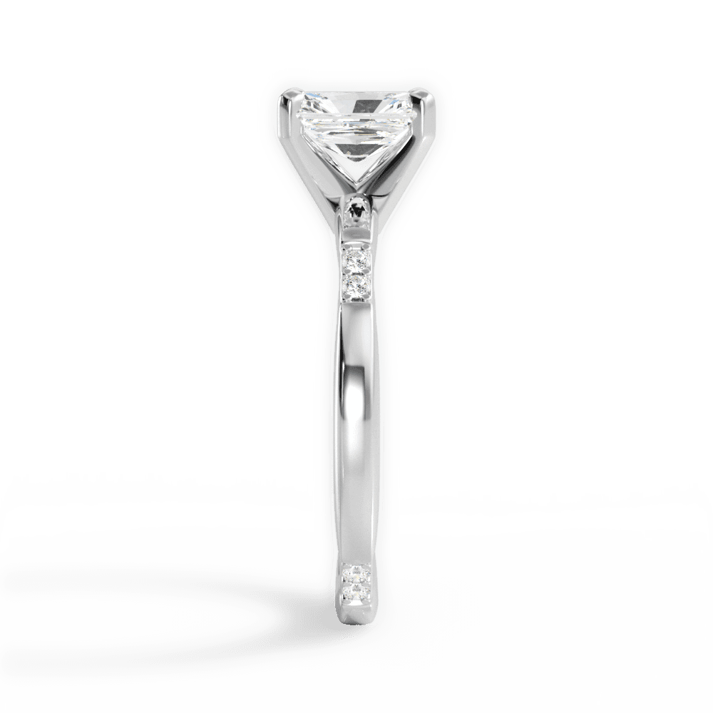 Bonnie Radiant Cut Lab Grown Diamond Platinum Engagement Ring - View 2