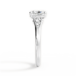 Cecilia Radiant Cut Lab Grown Diamond 18Kt White Gold Engagement Ring - View 2