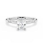 Bonnie Radiant Cut Lab Grown Diamond 18Kt White Gold Engagement Ring