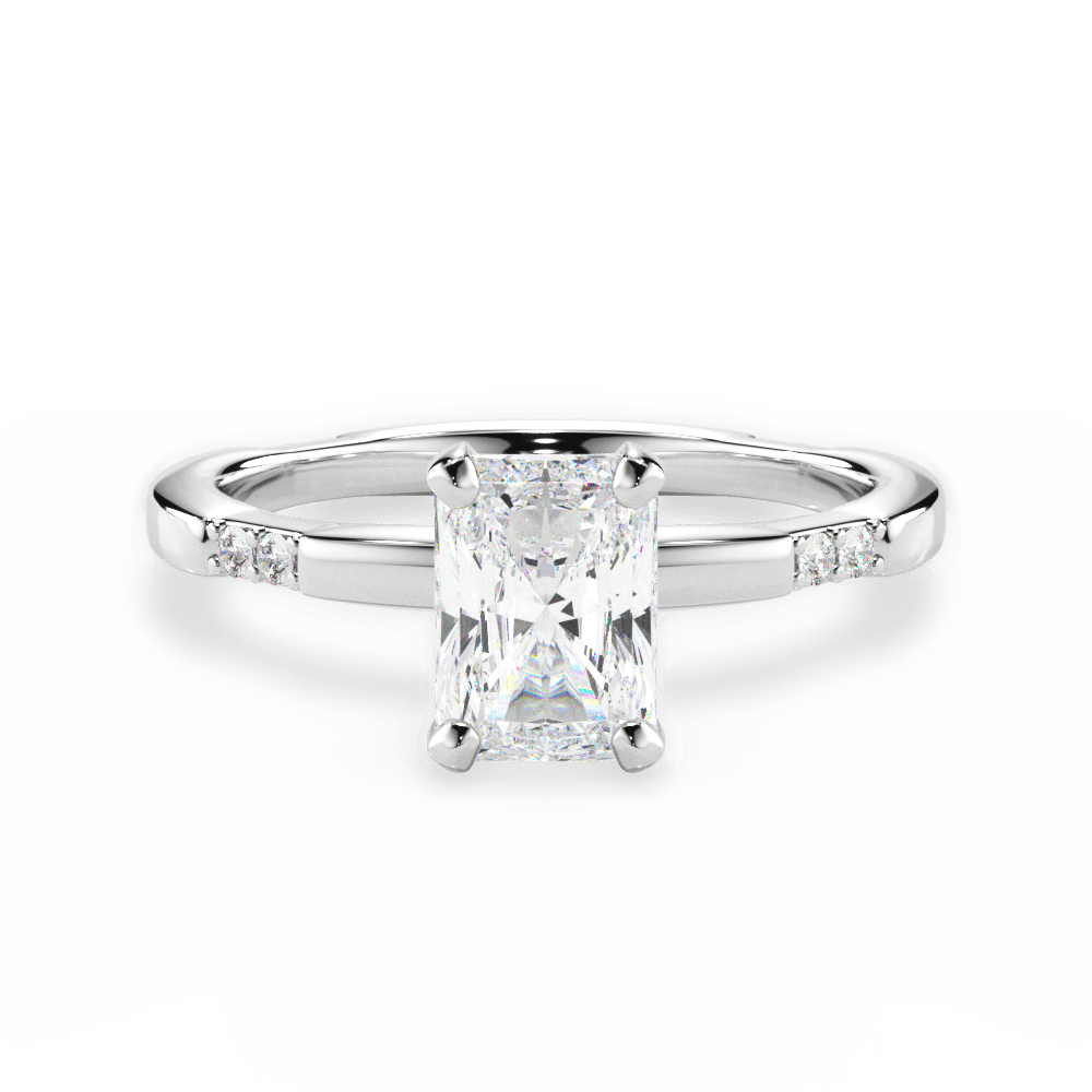 Bonnie Radiant Cut Lab Grown Diamond Platinum Engagement Ring