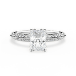 Gail Radiant Cut Lab Grown Diamond 18Kt White Gold Engagement Ring