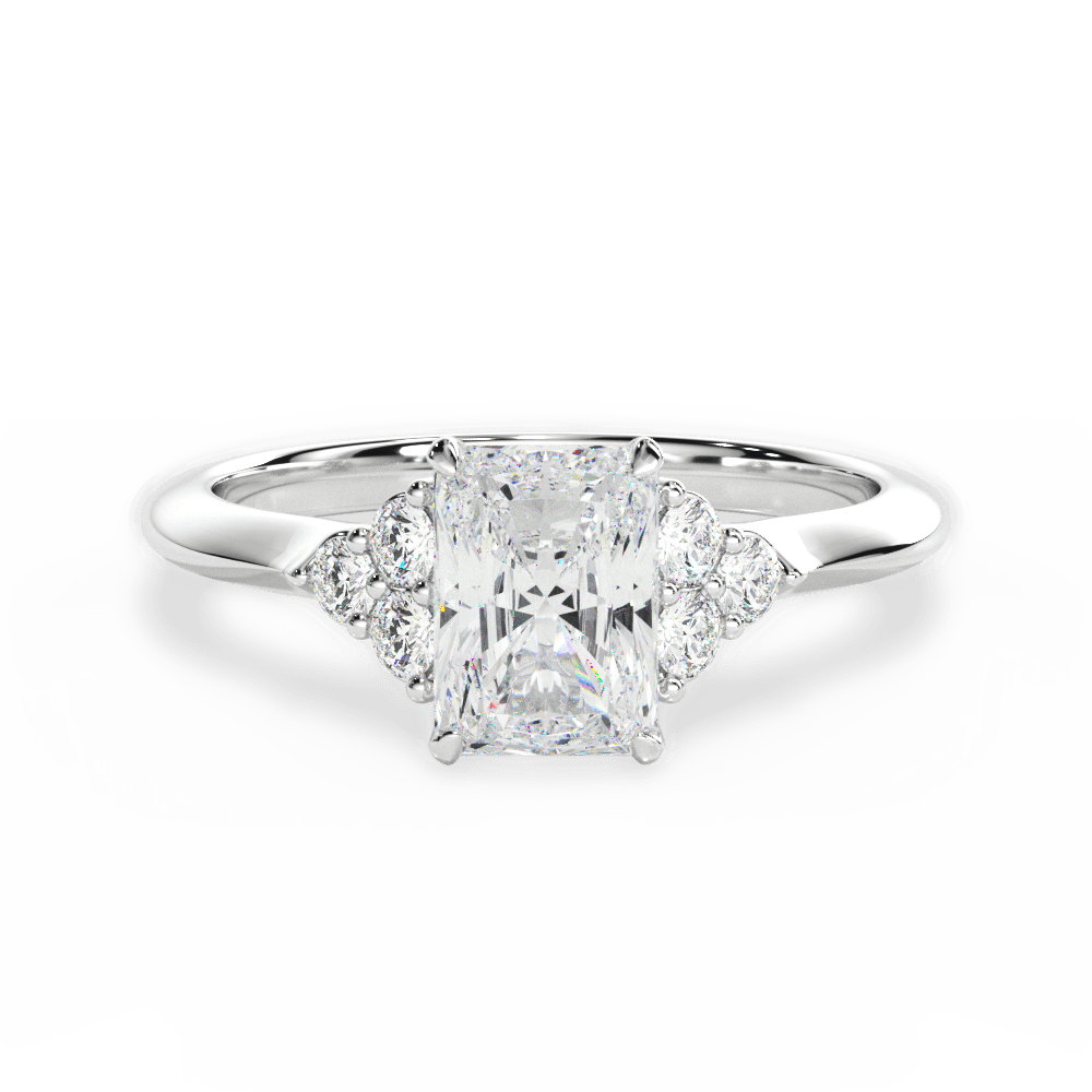 Celeste Radiant Cut Lab Grown Diamond 18Kt White Gold Engagement Ring