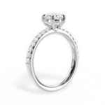 Elsie Round Cut Lab Grown Diamond 14Kt White Gold Engagement Ring - View 4