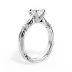 Claire Round Cut Lab Grown Diamond 18Kt White Gold Engagement Ring - View 3