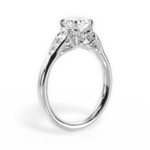Cecilia Round Cut Lab Grown Diamond Platinum Engagement Ring - View 4