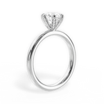 Ella Round Cut Lab Grown Diamond 18Kt White Gold Engagement Ring - View 2