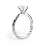 Cara Round Cut Lab Grown Diamond 14Kt White Gold Engagement Ring - View 3