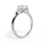 Celeste Round Cut Lab Grown Diamond 14Kt White Gold Engagement Ring - View 4