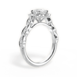 Jane Round Cut Lab Grown Diamond Platinum Engagement Ring - View 3