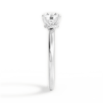 Cara Round Cut Lab Grown Diamond Platinum Engagement Ring - View 2